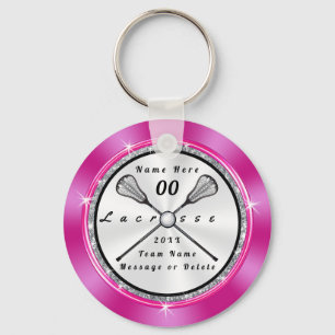 Super Cute Girls Personalised Lacrosse Keychains