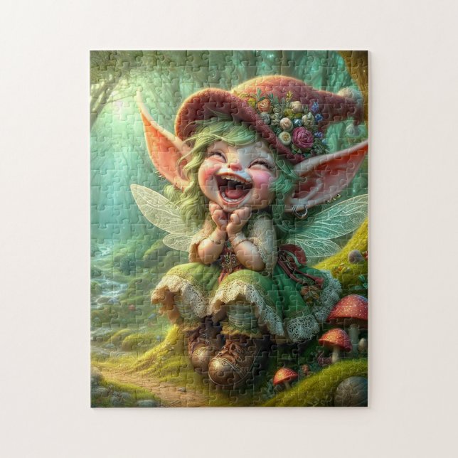 Super Cute Happy Pixie Jigsaw Puzzle (Vertical)