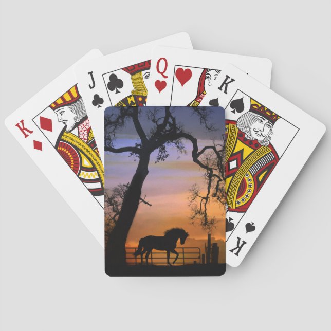 Super Cute Horse and Tree Playing Cards (Back)