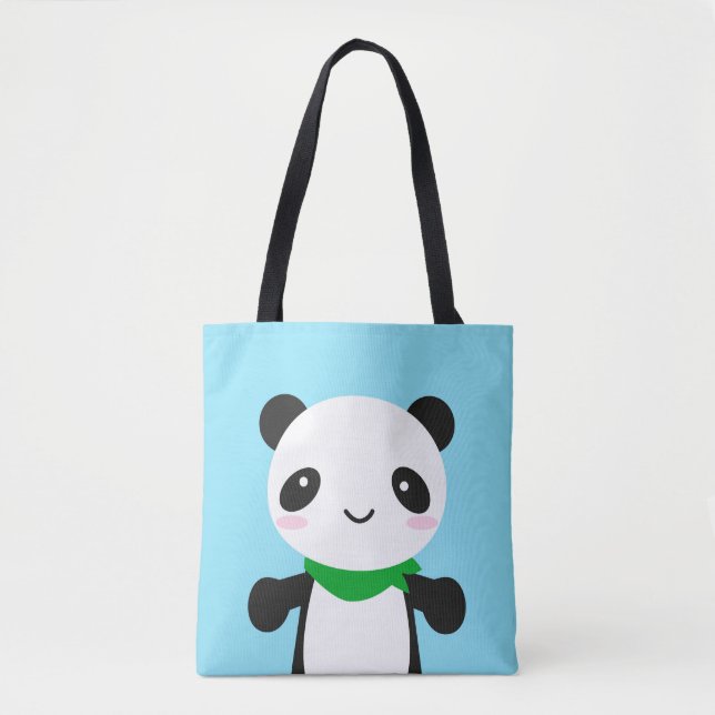 Super Cute Kawaii Panda Tote Bag (Front)