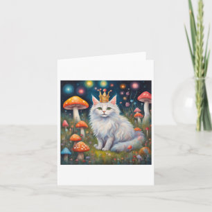 Super Cute Light Royal Cat Sticker  Card