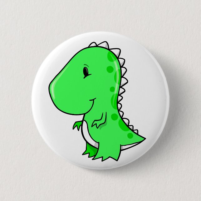 Super Cute Little Dinosaur Button (Front)
