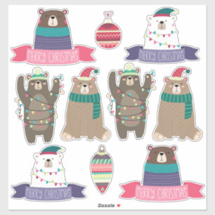 Super cute mixed Christmas Bears Set