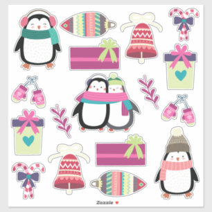 Super cute mixed Christmas set featuring Penguins