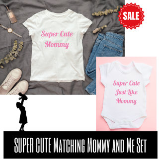 Super Cute Mummy Mini Matching Set T-Shirt