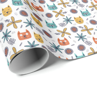 Super cute Nordic nursery kids Wrapping Paper
