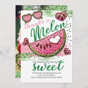 Super Cute One In A Melon Party Photo Thank You Ca