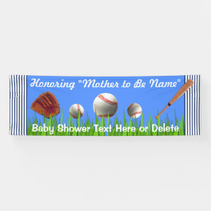 Super Cute Personalise Baseball Baby Shower Banner
