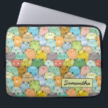 Super Cute Personalised Cat Laptop Sleeve<br><div class="desc">Cute Personalised Cat Laptop Sleeve - This adorable laptop sleeve with a multi coloured style cat crowd will be a sure fire hit with your cat loving friends. We have to let the cat out of the bag on this one because this personalised laptop sleeve is just an absolutely "puurrrfect"...</div>