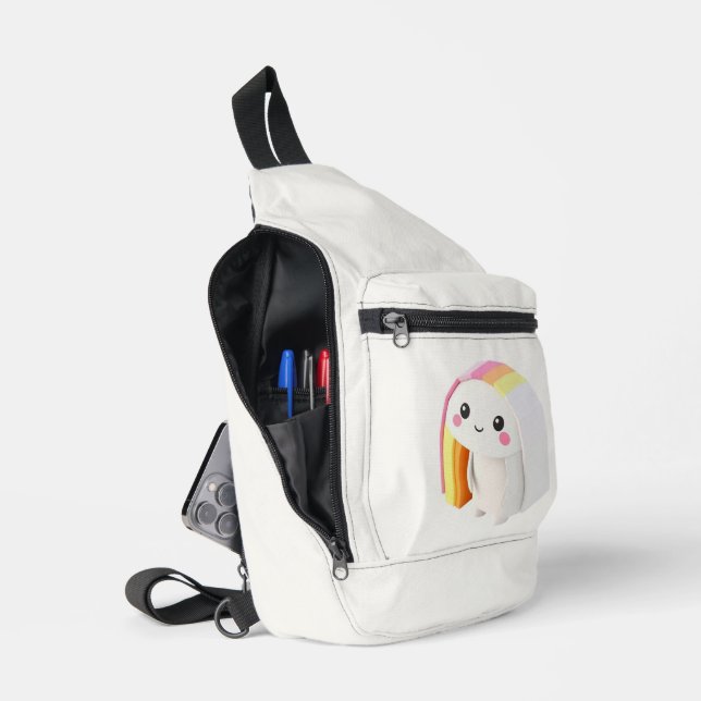 Super cute personalised Cut Sew sling bag (Open)