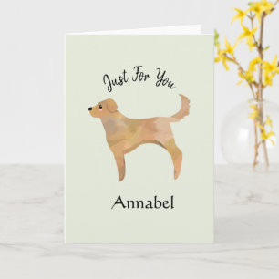 Super Cute Personalised Labrador/Retriever Card