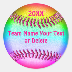 Super Cute Personalised Softball Stickers