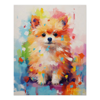 Super Cute Pomeranian Dog Puppy 005 - Xeno Lucilfe Poster
