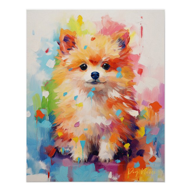 Super Cute Pomeranian Dog Puppy 005 - Xeno Lucilfe Poster (Front)