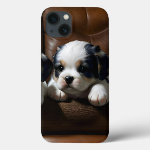 Super Cute Puppies on the Couch 1 iPhone 13 Case