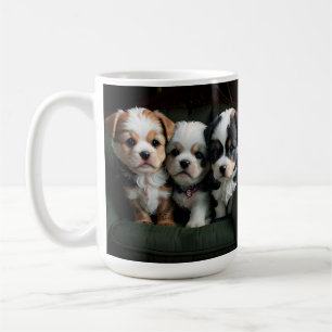 Super Cute Puppies on the Couch 2 Coffee Mug