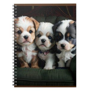 Super Cute Puppies on the Couch 2 Notebook