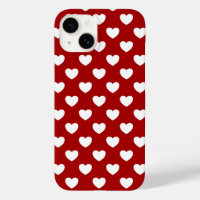 Super Cute Red And White Hearts Polka Dots Style