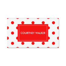 Super Cute red polka dot business cards
