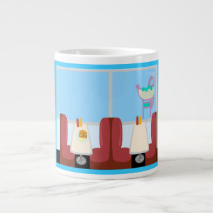 Super Cute Retro Fifties Diner Large Coffee Mug