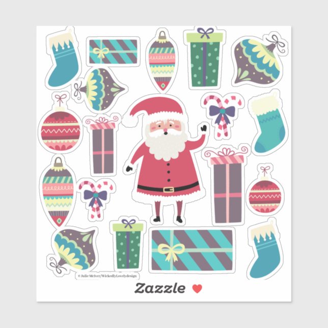 Super cute Santa mixed Christmas Set One (Sheet)