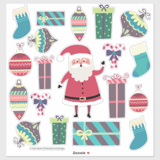 Super cute Santa mixed Christmas Set One (Sheet)
