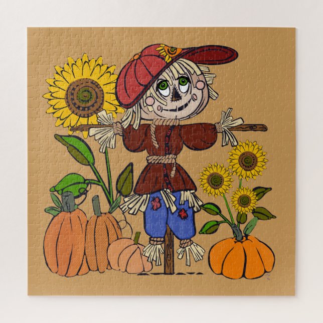 Super Cute Scarecrow Jigsaw Puzzle (Vertical)