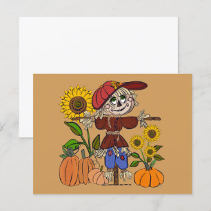 Super Cute Scarecrow Postcard