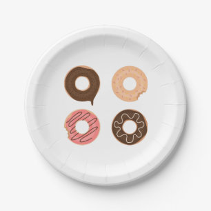 Super cute set of donuts paper party plate