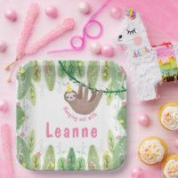 Super cute sloth girl birthday