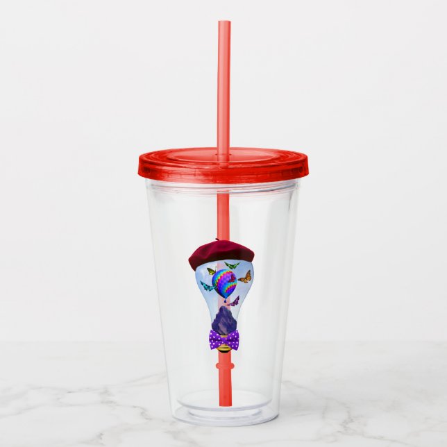 Super Cute Surreal Fantasy Acrylic Tumbler (Front)