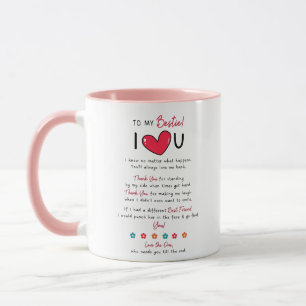 Super Cute To My Bestie Friendship Love Flowers Mug