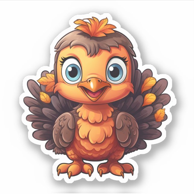 Super Cute Turkey Awesome Thanksgiving Animal (Front)