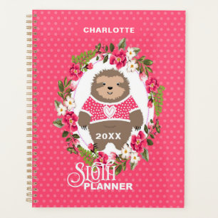 Super Cute Whimsy Sloth Personalised Planner