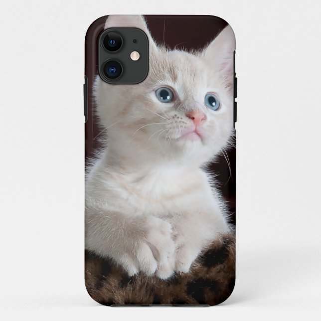 Super Cute White Kitten Case-Mate iPhone Case (Back)