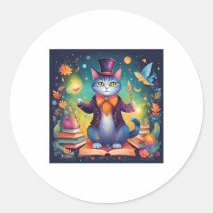 Super Cute Wizard Cat Sticker