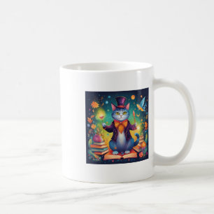 Super Cute Wizard Cat Sticker Coffee Mug
