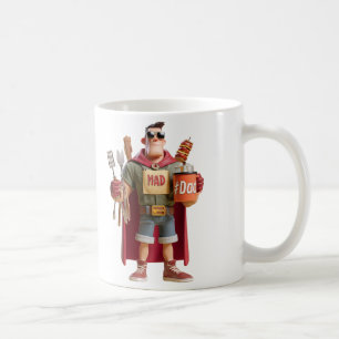 Super Dad: 3D Character Illustration of a BBQ-Lovi Coffee Mug