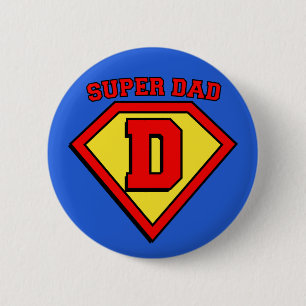 Super Dad Badge Button