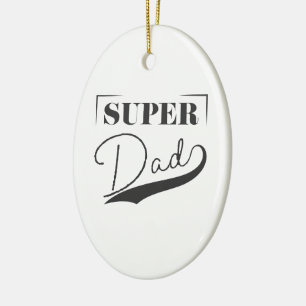 Super Dad Ceramic Tree Decoration