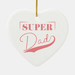 Super Dad Ceramic Tree Decoration