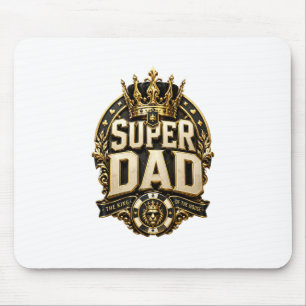 Super Dad Crown Crest Mouse Mat
