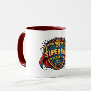 Super Dad Est 2026 Mug Father Day Hero Gift