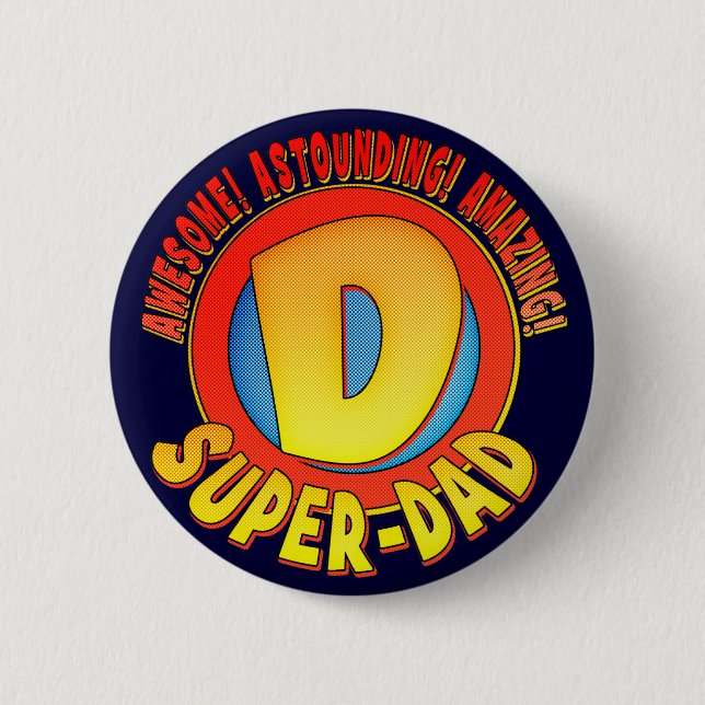 Super Dad Father's Day Button (Front)