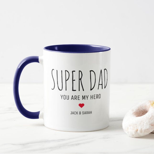 Super Dad Father's Day Coffee Mug (With Donut)