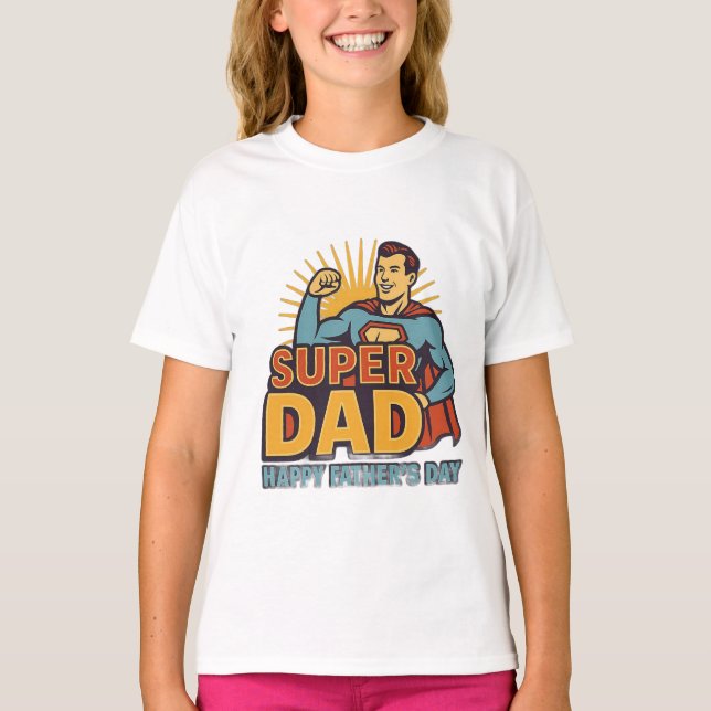 "Super Dad" Father's Day T-Shirt – best papa (Front)