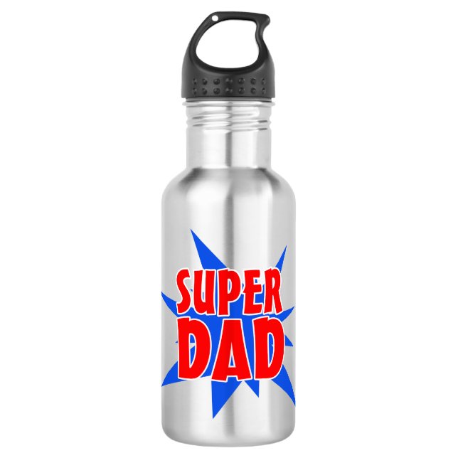 Super Dad Father's Day Water Bottle (Front)
