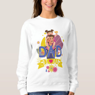 Super Dad Floral Watercolor Sweatshirt