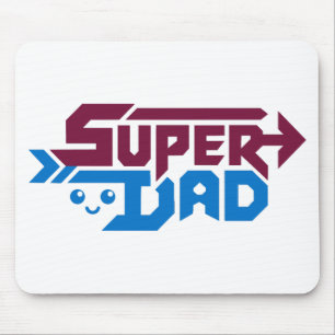 Super Dad Gamer Gift – Cute Retro Mouse Mat