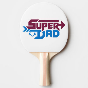 Super Dad Gamer Gift – Cute Retro Ping Pong Paddle